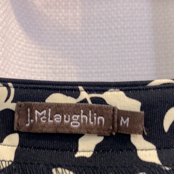 J. McLaughlin Catalina Cloth Black & White Nylon & Spandex Shift Dress Size M - Picture 5 of 7